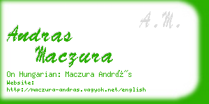 andras maczura business card